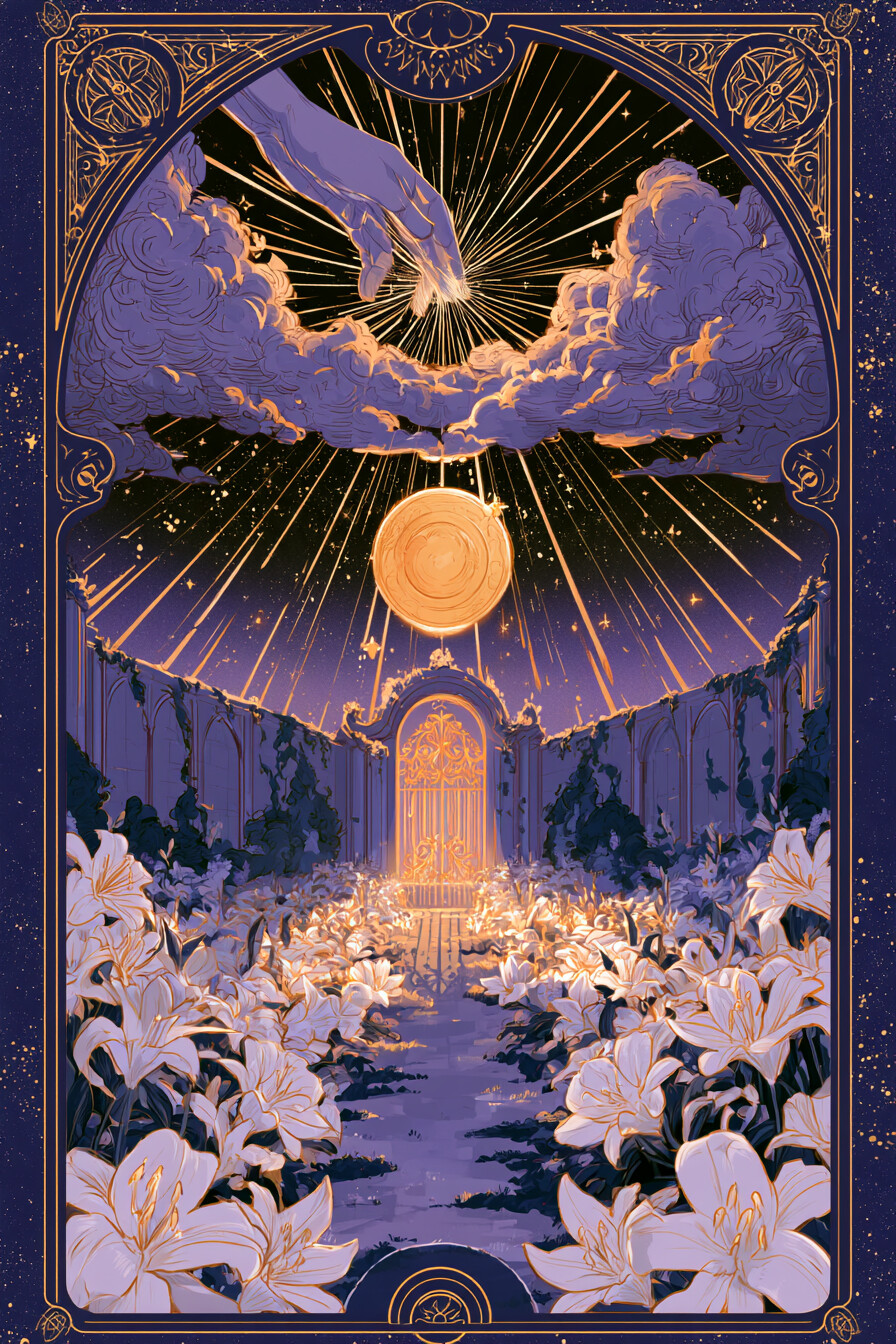 에이스 펜타클(Ace of Pentacles) 타로 카드 그림 — 새로운 시작의 씨앗, 잠재된 기회 (물질·재물·현…